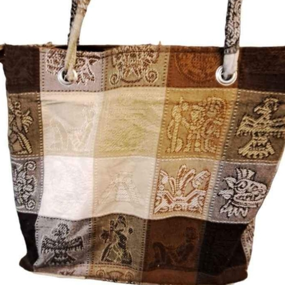 Vintage Fabric Mexico Tote Bag - Picture 2 of 5